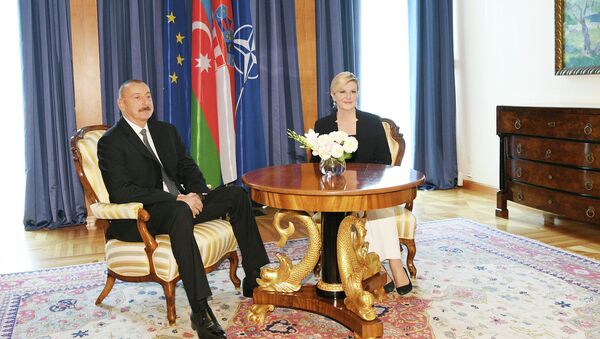 Состоялась встреча президентов Азербайджана и Хорватии один на один - Sputnik Азербайджан