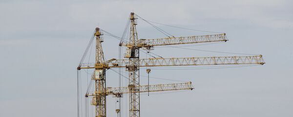 Строительные краны, фото из архива Строительные краны, фото из архива - Sputnik Азербайджан