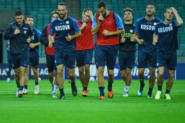 Предматчевая тренировка сборной Косово перед встречей со сборной Азербайджана в рамках Лиги наций УЕФА - Sputnik Азербайджан