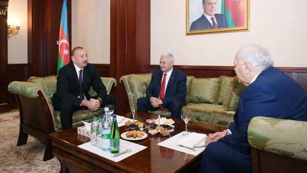 Президент Ильхам Алиев и председатель Великого национального собрания Турции Бинали Йылдырым - Sputnik Азербайджан
