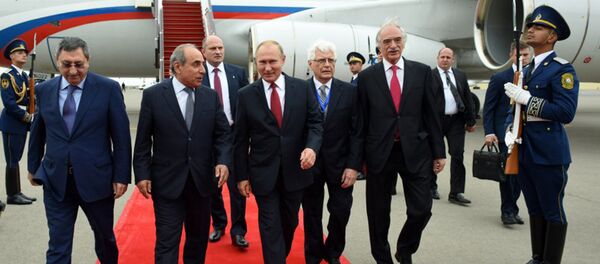 Президент России Владимир Путин прибыл с рабочим визитом в Азербайджан - Sputnik Азербайджан
