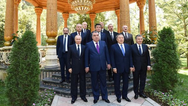 Участники заседания Совета глав государств СНГ в Душанбе - Sputnik Азербайджан