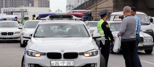 Автомобиль дорожно-патрульной службы в Баку, фото из архива - Sputnik Азербайджан