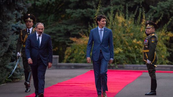 Официальный визит премьер-министра Канады Джастина Трюдо в Армению (12 октября 2018). Еревaн - Sputnik Azərbaycan