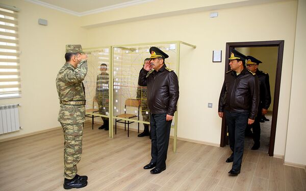 Министр обороны генерал-полковник Закир Гасанов и руководство министерства приняли участие в открытии новой воинской части ВВС - Sputnik Азербайджан