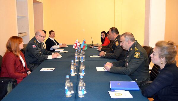 В Баку проходит рабочая встреча между экспертами в сфере образования Министерств обороны Азербайджана и Грузии - Sputnik Азербайджан