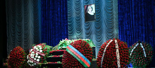 Церемония прощания с Амалией Панаховой - Sputnik Азербайджан