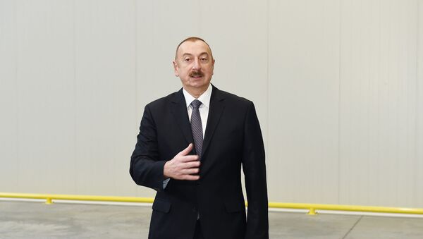 Президент Ильхам Алиев на встрече с представителями коллективов предприятий Сумгаитского Химического Промышленного Парка  - Sputnik Азербайджан