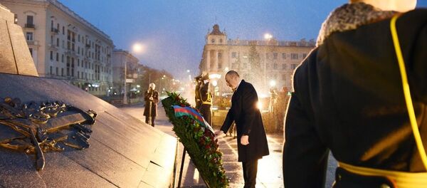 Президент Ильхам Алиев посетил площадь Победы в Минске Президент Ильхам Алиев посетил площадь Победы в Минске - Sputnik Азербайджан