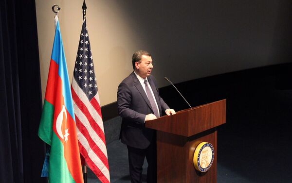 На приеме проведенном посольством Азербайджана в США, состоялась презентация документального фильма Командировка в вечность - Sputnik Azərbaycan
