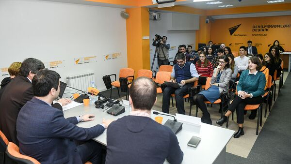Встреча представителей азербайджанских СМИ с ведущими медиаменеджерами России в рамках образовательного проекта SputnikPro - Sputnik Азербайджан