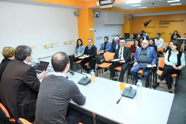 Встреча представителей азербайджанских СМИ с ведущими медиаменеджерами России в рамках образовательного проекта SputnikPro. День второй - Sputnik Азербайджан