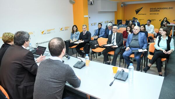 Встреча представителей азербайджанских СМИ с ведущими медиаменеджерами России в рамках образовательного проекта SputnikPro. День второй - Sputnik Азербайджан