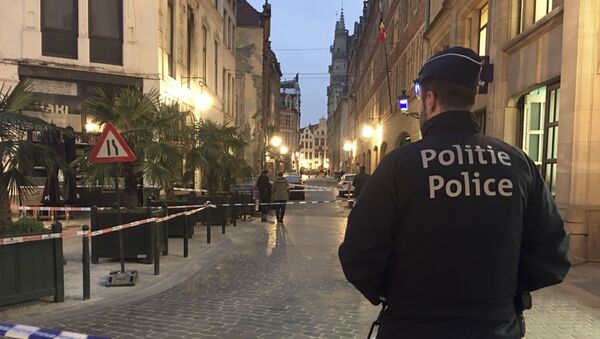 Brüssel polisi hadisə yerində - Sputnik Azərbaycan