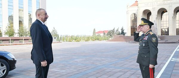 Президент Ильхам Алиев на открытии нового учебного здания Полицейской академии - Sputnik Азербайджан