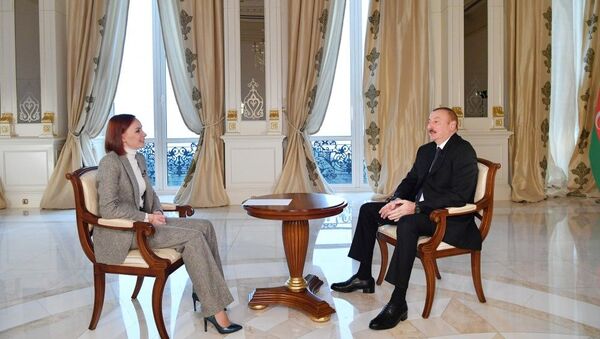 Президент Азербайджанской Республики Ильхам Алиев дал интервью телеканалу Россия-24 - Sputnik Азербайджан