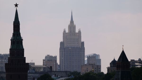 Высотное здание министерства иностранных дел РФ - Sputnik Azərbaycan