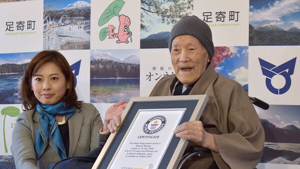 Dünyada ən yaşlı kişi hesab olunan Yaponiya sakini Masadzo Nonaka - Sputnik Azərbaycan