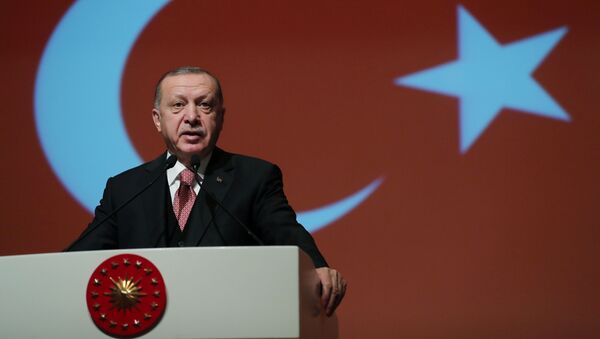 Türkiyə prezidenti Rəcəb Tayyib Ərdoğan - Sputnik Азербайджан