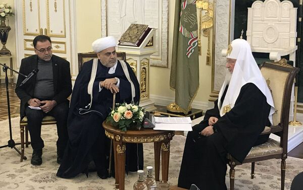 Председатель Управления мусульман Кавказа встретился с патриархом Московским и всея Руси - Sputnik Азербайджан