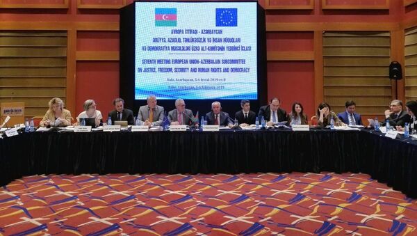 Заседание подкомитета Азербайджан-ЕС по вопросам справедливости, свободы, безопасности - Sputnik Азербайджан