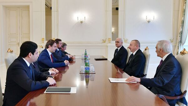 Президент Ильхам Алиев принял министра экономического развития России Максима Орешкина - Sputnik Азербайджан