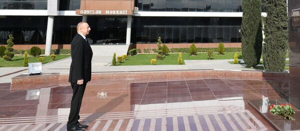 İlham Əliyev Beyləqan rayonuna səfərə gəlib - Sputnik Азербайджан