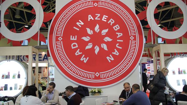 Зона бизнес-переговоров на азербайджанском стенде - Sputnik Азербайджан