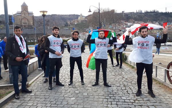 В Тбилиси прошла информационная акция в связи с Ходжалинским геноцидом - Sputnik Азербайджан