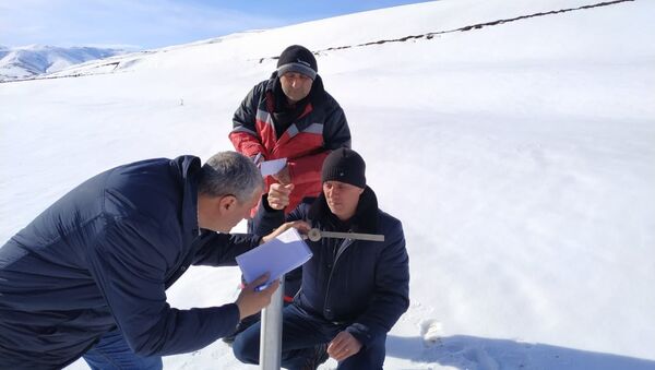Экологи измеряют толщину снежного покрова - Sputnik Азербайджан
