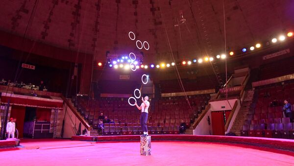 Цирковое представление Большого московского государственного цирка под названием Талисман в Баку - Sputnik Азербайджан