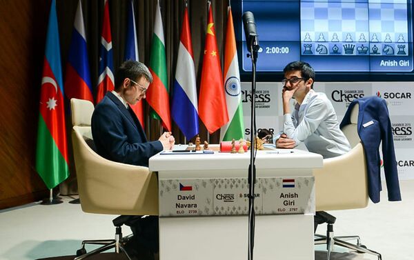 В Шамкире состоялись партии шестого тура традиционного шахматного супертурнира Shamkir Chess 2019, посвященного памяти Вугара Гашимова - Sputnik Азербайджан