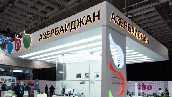 Павильон, представляющий Азербайджан на международной выставке-форуме ТИБО – 2019 в Минске - Sputnik Азербайджан