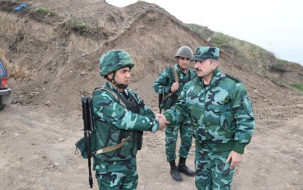 Глава ГПС Азербайджана проверил боеготовность погранпунктов на границе с Арменией - Sputnik Азербайджан