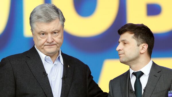 Дебаты между Порошенко и Зеленским на стадионе Олимпийский  в Киеве, фото из архива - Sputnik Азербайджан