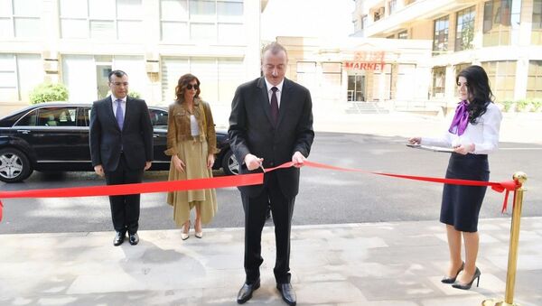 Президент Ильхам Алиев принял участие в открытии административного здания Агентства DOST и первого центра DOST - Sputnik Азербайджан