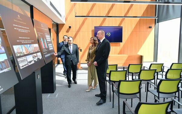 Президент Ильхам Алиев принял участие в открытии административного здания Агентства DOST и первого центра DOST - Sputnik Азербайджан