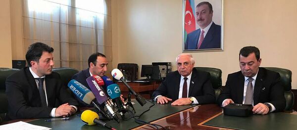 Церемония подписание обращения к генеральному секретарю Организации Объединенных Наций (ООН) Антониу Гуттеришу Церемония подписание обращения к генеральному секретарю Организации Объединенных Наций (ООН) Антониу Гуттеришу - Sputnik Азербайджан