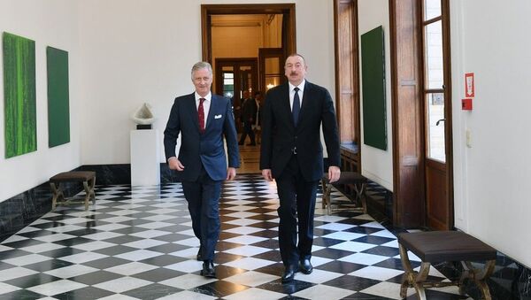Azərbaycan Prezidenti İlham Əliyev Brüsseldə Belçikalıların Kralı Filip ilə görüşüb - Sputnik Азербайджан