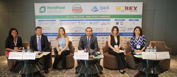 Пресс-конференции, посвященной открытию 15-17 мая выставок WorldFood Azerbaijan, Caspian Agro, IpackCaspian и HOREX Caucasus Пресс-конференции, посвященной открытию 15-17 мая выставок WorldFood Azerbaijan, Caspian Agro, IpackCaspian и HOREX Caucasus - Sputnik Азербайджан