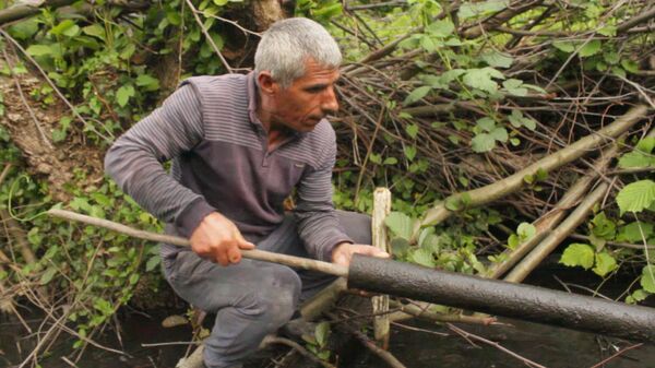Змеи и лягушки в водопроводной трубе: жители гахского села лишены питьевой воды Змеи и лягушки в водопроводной трубе: жители гахского села лишены питьевой воды - Sputnik Азербайджан