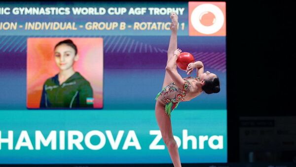Азербайджанская гимнастка Зохра Агамирова - Sputnik Азербайджан
