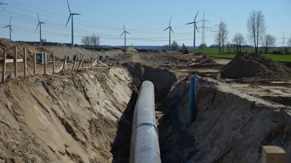 Строительство газопровода Северный поток-2 в Германии - Sputnik Azərbaycan