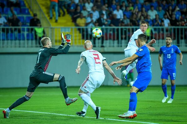 Отборочный матч чемпионата Европы 2020 года между футбольными сборными Азербайджана и Венгрии - Sputnik Азербайджан