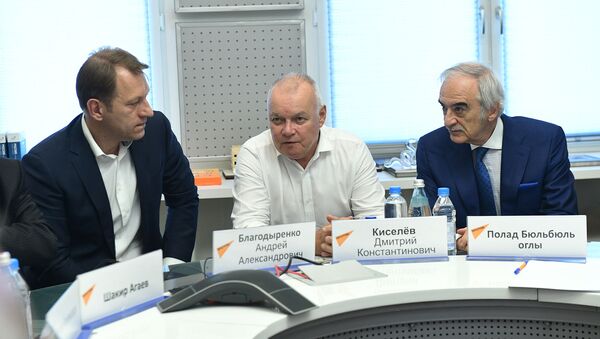 Руководители ведущих СМИ Азербайджана посетили МИА Россия сегодня - Sputnik Azərbaycan