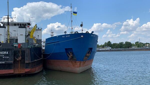 Задержанное СБУ российское судно в порту Измаила, Украина. 25 июля 2019 - Sputnik Azərbaycan