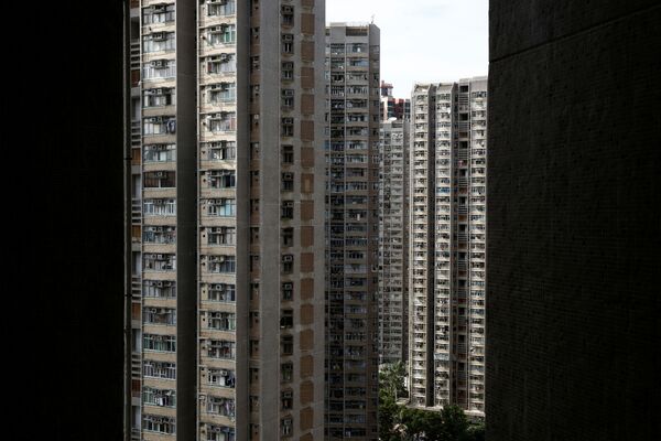 Вид на жилой комплекс в Гонконге - Sputnik Азербайджан