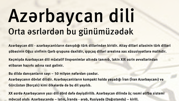 İnfoqrafika Azərbaycan dili - Sputnik Azərbaycan