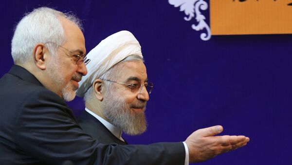 Президент Ирана Хасан Роухани и министр иностранных дел Мухаммед Джавад Зариф, фото из архива - Sputnik Азербайджан