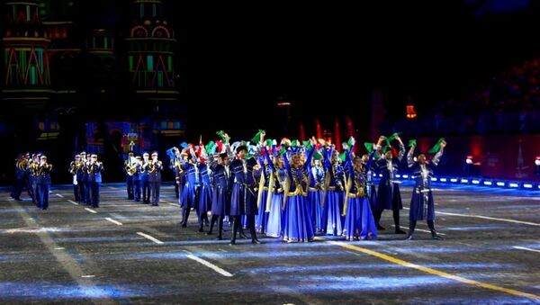 Военный оркестр Азербайджана участвует в международном военно-музыкальном фестивале Спасская башня - Sputnik Azərbaycan